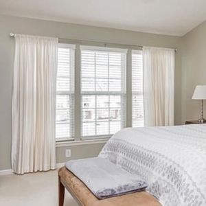 2 Pottery Barn silk drapery panels 104” W x 84” L.